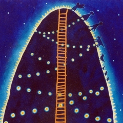 Una montagna, 1996, acrilico e sabbia su tela, collezione privata, cm 80X50