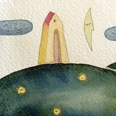 Toscana, 2004 tecnica mista su carta